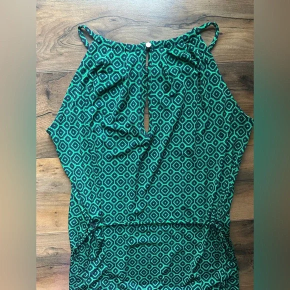 💚 Banana Republic Petite Geometric Print Sleeveless Dress | Size XXS Petite - Picture 7 of 7